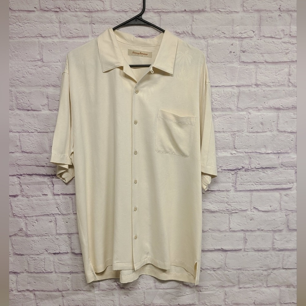 Tommy Bahama Men's Ivory Casual Button Down Shirt